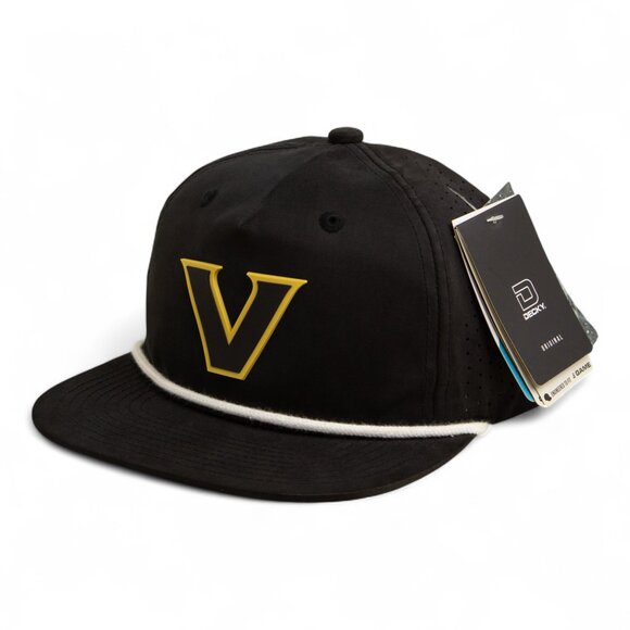 Vanderbilt Commodores Black 3D Perforated Rope Hat- Black/ White - Picture 2 of 3